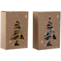 Weihnachtsbaumkugeln Home ESPRIT Gold Silberfarben PVC 20 x 10 x 30 cm (2 Stück)