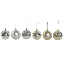 Christmas Baubles Home ESPRIT Golden Silver PVC 16 x 16 x 24 cm (2 Units)