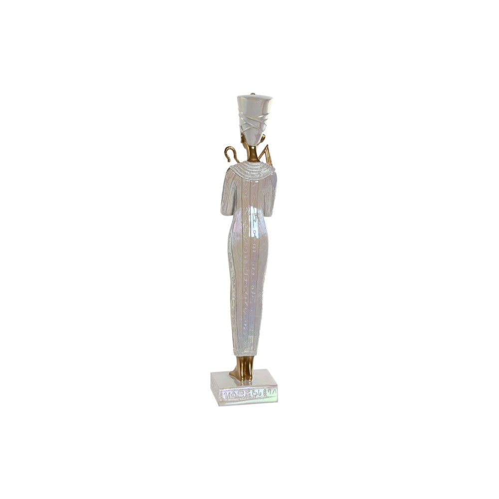 Figurine Décorative Home ESPRIT Blanc Doré Résine Oriental Égyptien 10 x 9 x 52 cm (2 Unités)