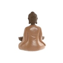 Deko-Figur Home ESPRIT Orange Koralle Neongrün Harz Buddha Orientalisch 19,5 x 16 x 25,5 cm (3 Stück)