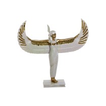 Deko-Figur Home ESPRIT Weiß Gold Harz Orientalisch 34 x 6,5 x 33,5 cm