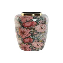 Vase Home ESPRIT Multicolour Pink Metal 33 x 33 x 35 cm