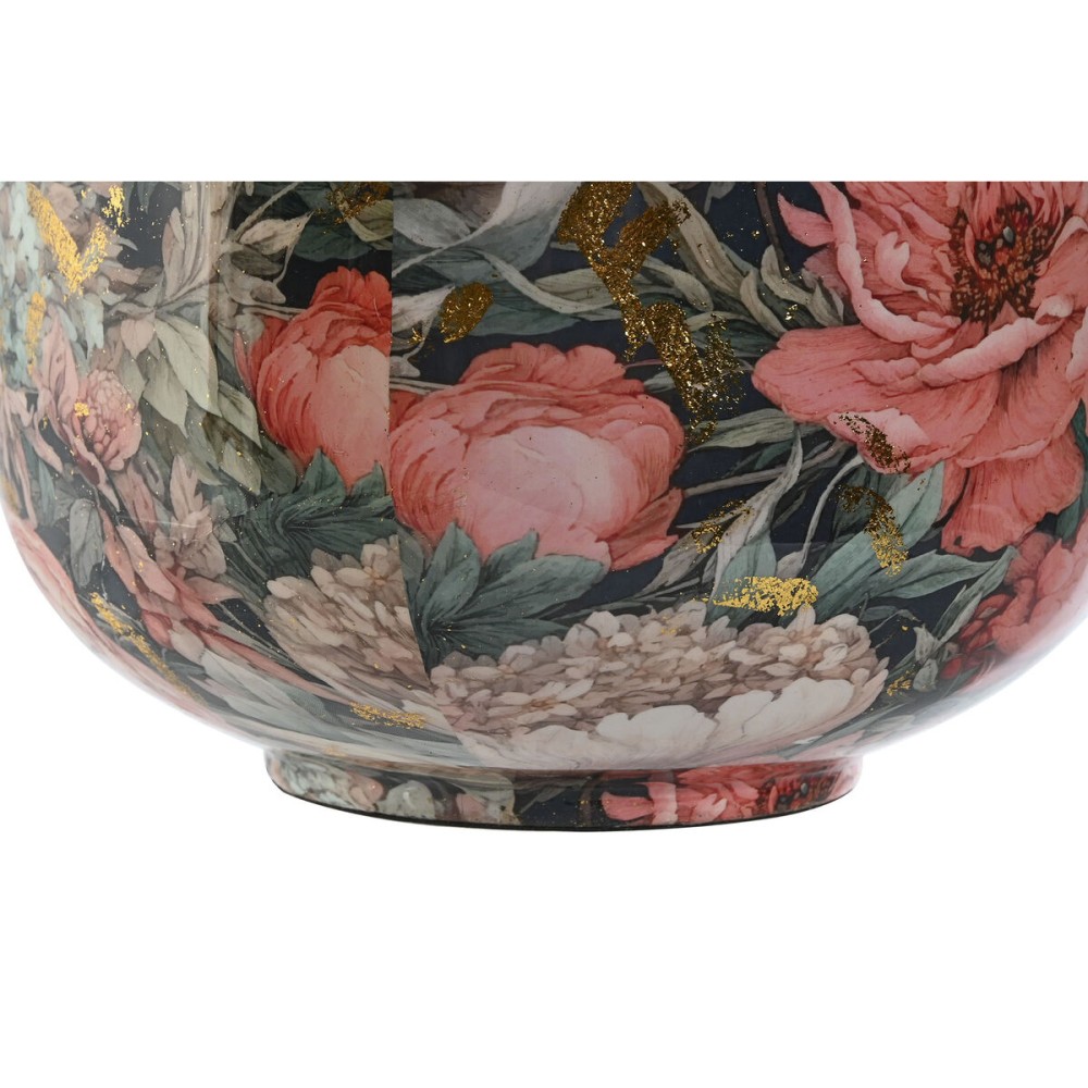 Vase Home ESPRIT Multicolour Pink Metal 25 x 25 x 69,3 cm