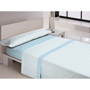 Jeu de draps Libela PIRINE GOMERA Bleu Lit ½ persones