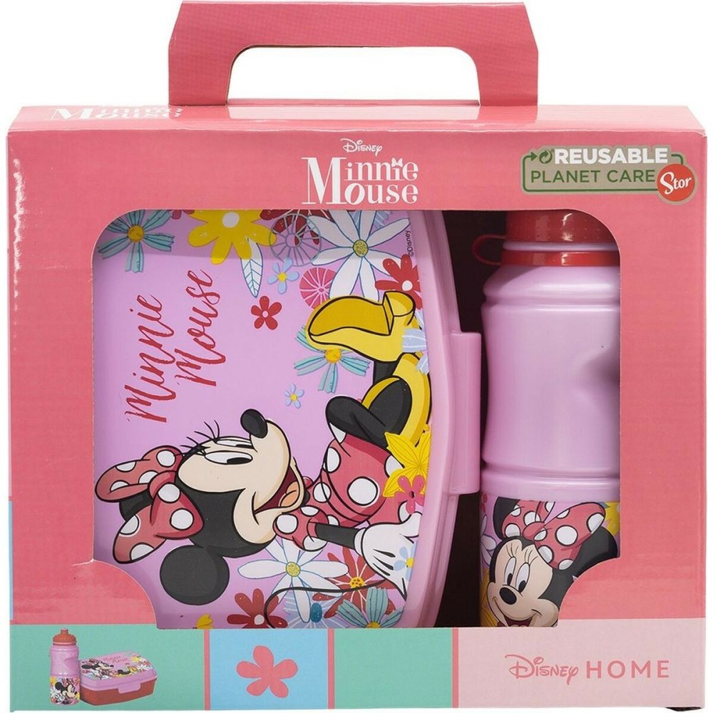 Picnic Holder and Bottle Included Minnie Mouse CZ11278 380 ml 17 cm Plastic