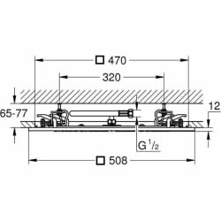 Duschkopf Grohe   Metall Edelstahl 50,8 cm