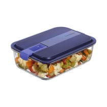 Lunchbox hermetisch Luminarc Easy Box Blau Glas (6 Stück) (1,97 l)