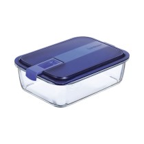 Lunchbox hermetisch Luminarc Easy Box Blau Glas (6 Stück) (1,97 l)