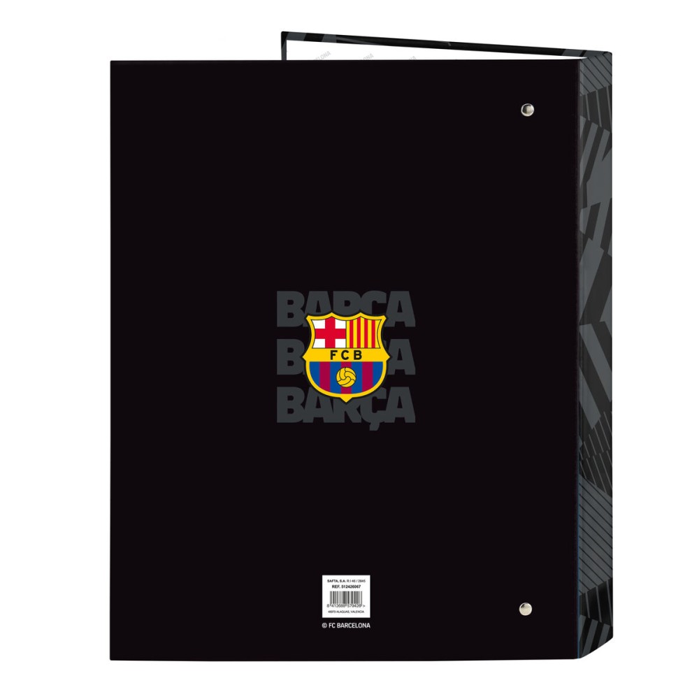 Ringbuch F.C. Barcelona Black Schwarz A4 26.5 x 33 x 4 cm