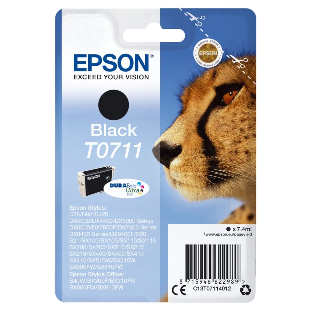 Original Ink Cartridge Epson C13T07114012 Black