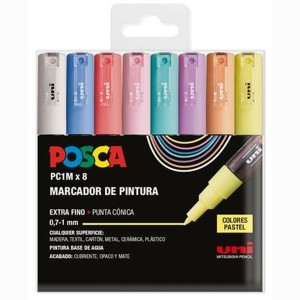 Acryl-Farbstift POSCA PC-1M/8C Kuchen 0,9-1,3 mm 8 Stücke