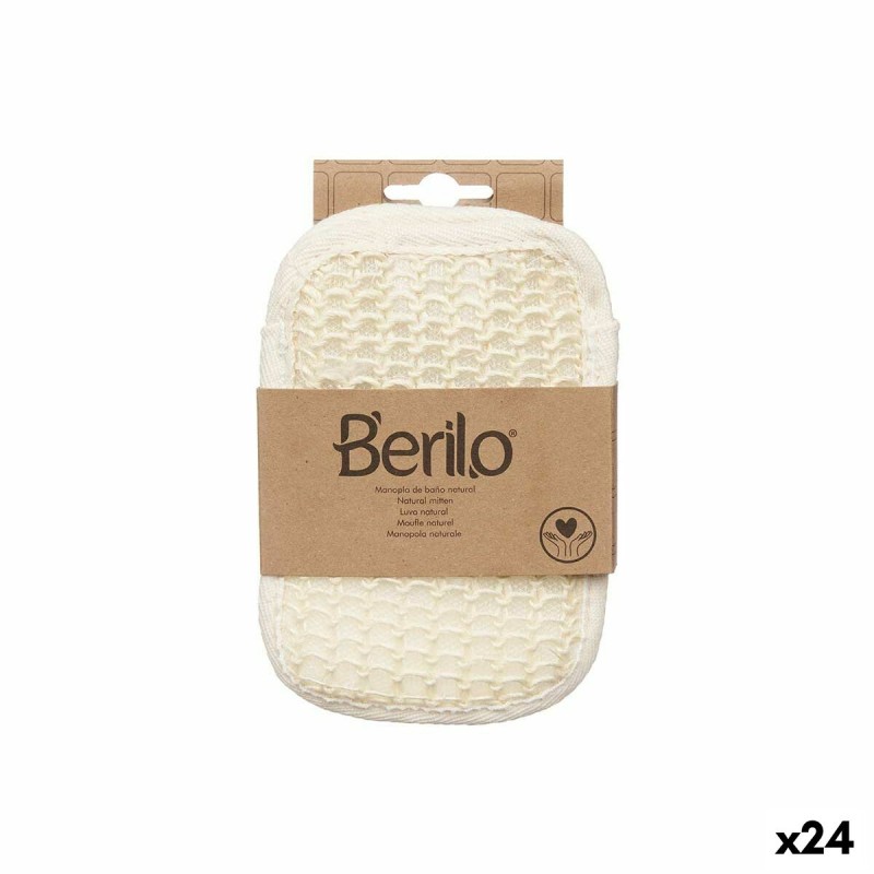 Gant de toilette Berilo B7083-5 Blanc Beige (24 Unités)