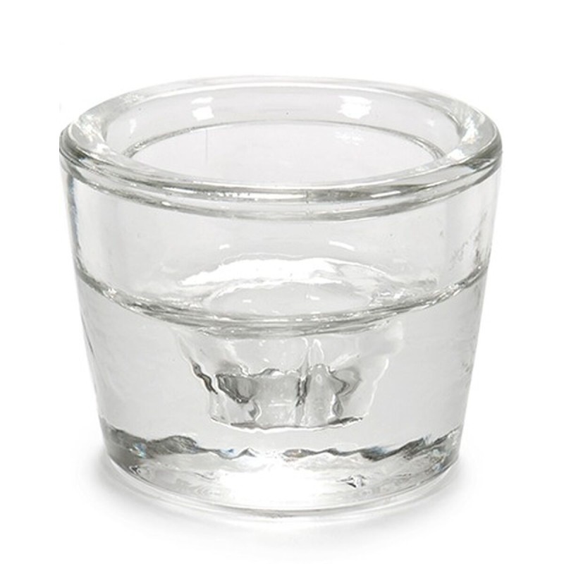 Bougeoir Transparent verre 6 x 4,3 x 6 cm (12 Unités)