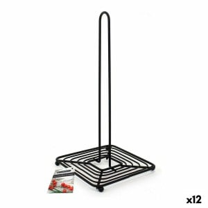 Kitchen Paper holder Confortime 66401 Black 15 x 15 x 30,5 cm (12 Units)