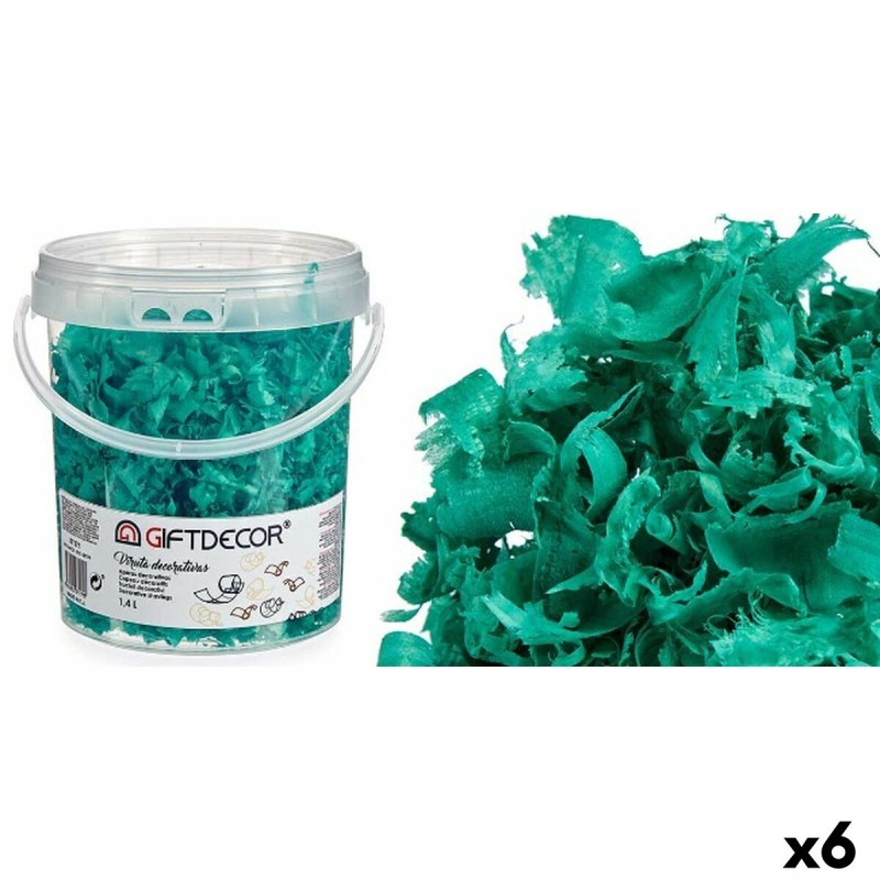 Copeaux décoratifs 1,4 L Turquoise (6 Unités)