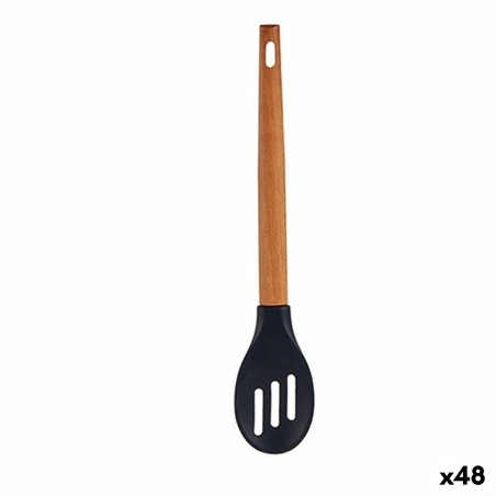 Ladle Kinvara HW418869 Black Silicone beech wood 6 x 1,8 x 30,5 cm (48 Units)