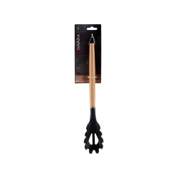 Cuillère de service pour les pâtes Kinvara HW428014 Noir Bois de hêtre 6 x 3 x 32 cm (48 Unités)