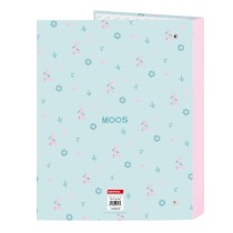 Ring binder Moos Garden Turquoise 26,5 x 33 x 4 cm