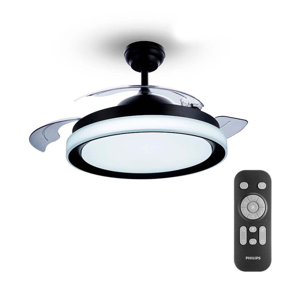 Ventilateur de Plafond avec Lumière Philips Atlas Noir 35 W 28 W 4500 Lm (2700 K)