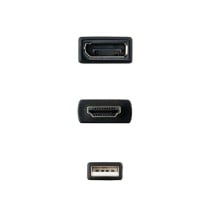 Câble DisplayPort vers HDMI NANOCABLE 10.16.0205 20 cm Noir 4K Ultra HD