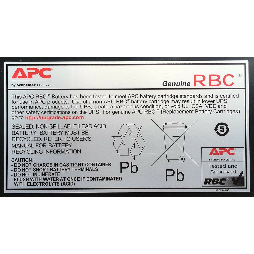 Batterie für Unterbrechungsfreies Stromversorgungssystem USV APC RBC34 240 V