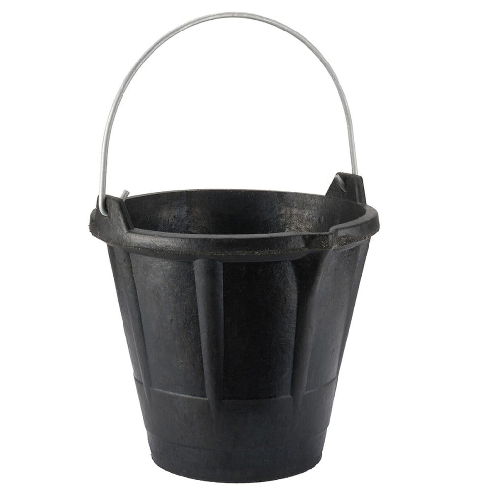 Bucket with Handle Bellota 12 L industrial Black Latex rubber Resistant