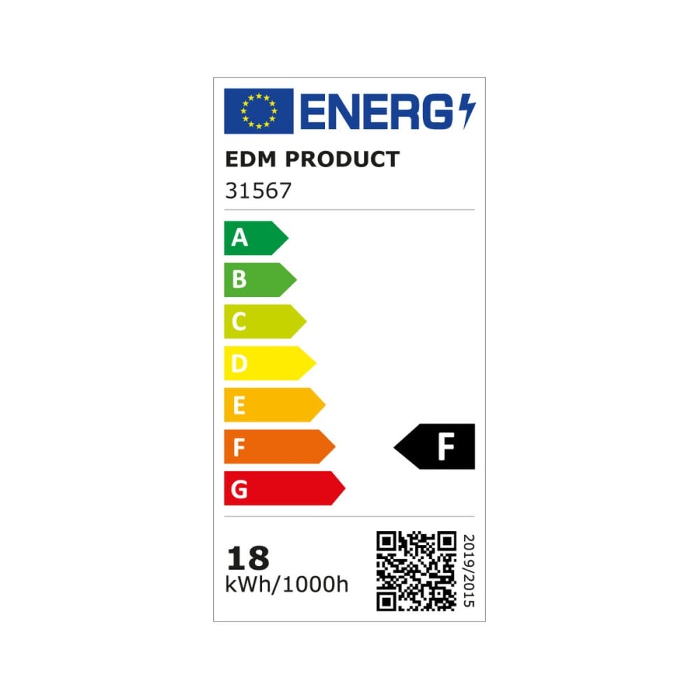 LED-Deckenstrahler EDM 31567 18 W Ø 22 x 3,2 cm 3 Stück (6400 K)