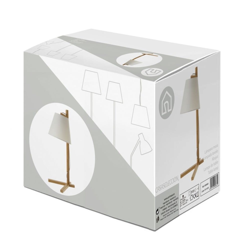 Desk lamp White Natural Bamboo 40 W 220-240 V 27 x 21 x 50 cm