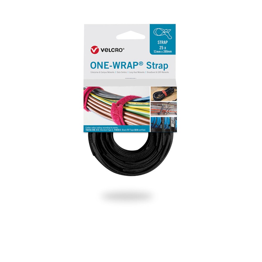 Attaches pour câble en velcro Velcro One-Wrap Strap 13 mm x 20 cm (25 Unités)