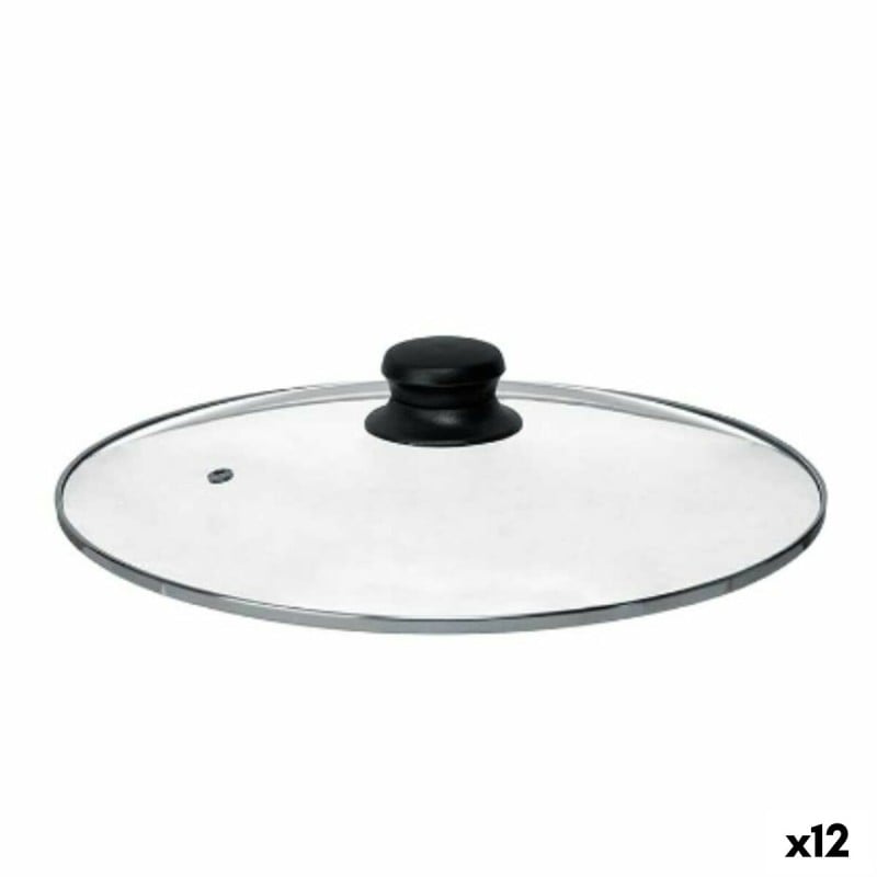 Couvercle pour marmite 30 cm Verre Argenté (12 Unités)