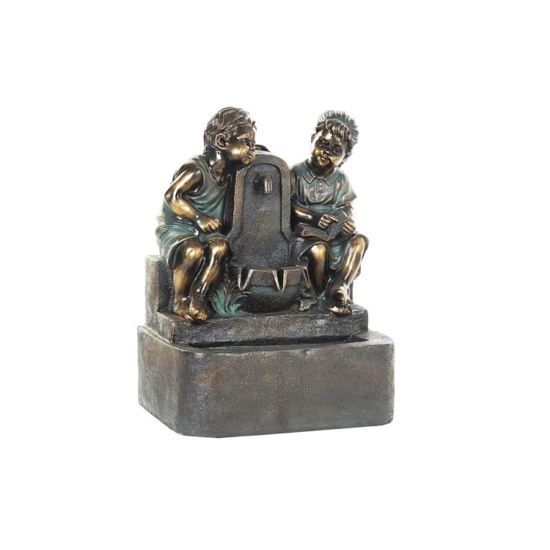 Garden fountain DKD Home Decor Bronze Resin Boys (47 cm)