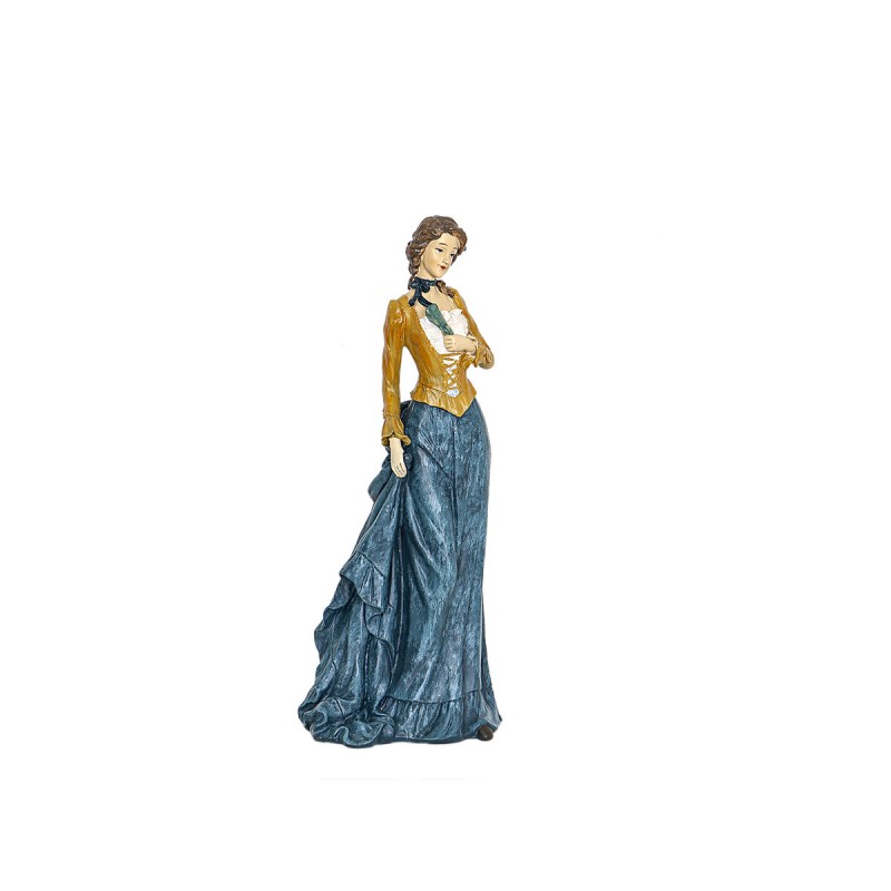 Decorative Figure Romimex Multicolour Resin Lady 16 x 39 x 13 cm