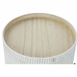 Console DKD Home Decor Blanc Marron Doré Métal Bois MDF 45 x 45 x 39 cm