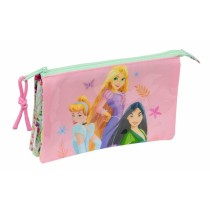 Trousse Fourre-Tout Triple Disney Princess Bloom 22 x 12 x 3 cm