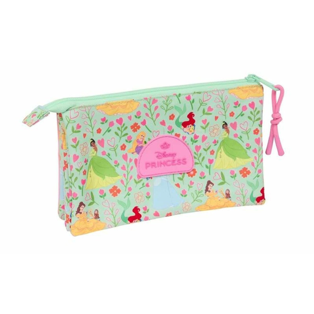 Dreifaches Mehrzweck-Etui Disney Princess Bloom 22 x 12 x 3 cm