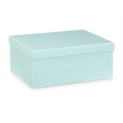 Set of Stackable Organising Boxes Green Cardboard (2 Units)