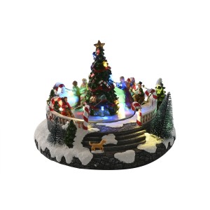 Christmas bauble Home ESPRIT Multicolour Musical 25 X 24 X 18 cm