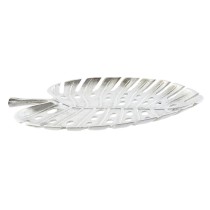 Centre de Table Home ESPRIT Argenté Aluminium Moderne Feuille d'une plante 38,5 x 28 x 3 cm