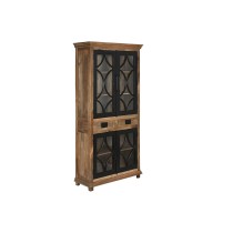 Display Stand Home ESPRIT Black Natural Iron Mango wood 100 X 40 X 200 cm