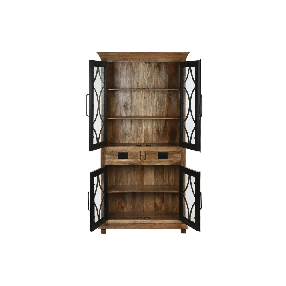 Display Stand Home ESPRIT Black Natural Iron Mango wood 100 X 40 X 200 cm