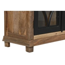 Display Stand Home ESPRIT Black Natural Iron Mango wood 100 X 40 X 200 cm