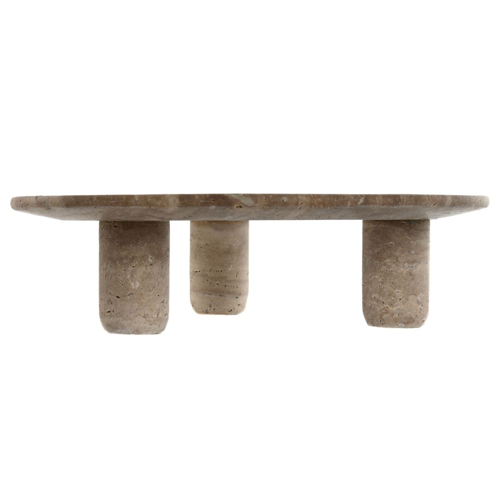 Centre de Table Home ESPRIT Marron Marbre Scandinave 30 x 30 x 8 cm