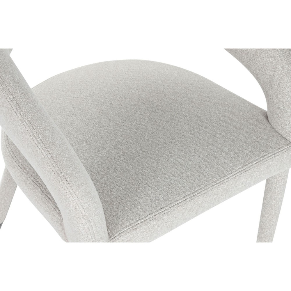 Chaise de Salle à Manger Home ESPRIT Beige Polyester Métal 57,5 X 60 X 81 cm