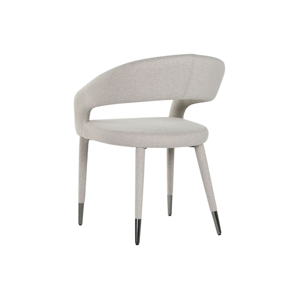 Chaise de Salle à Manger Home ESPRIT Beige Polyester Métal 57,5 X 60 X 81 cm