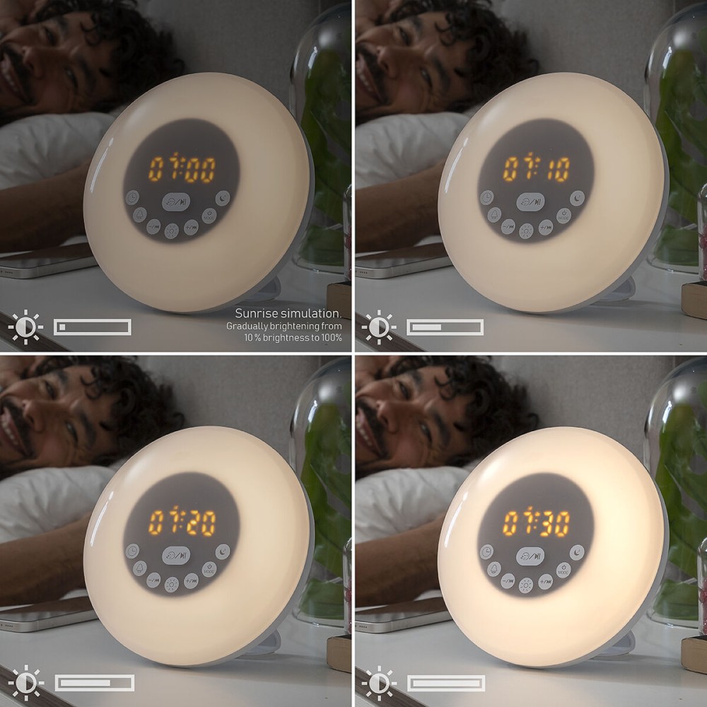 Réveil matin rechargeable avec enceinte Sunrilk InnovaGoods