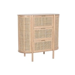 Schubladenschrank Home ESPRIT natürlich Kautschukholz Moderne 80 x 39 x 80 cm