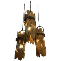 Ceiling Light Home ESPRIT Iron Teak 160 x 30 x 40 cm