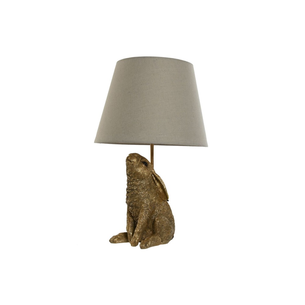 Lampe de bureau Home ESPRIT Beige Doré Résine 50 W 220 V 30 x 30 x 58 cm