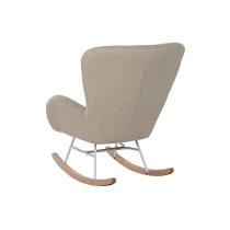 Fauteuil à Bascule Home ESPRIT Blanc Polyester Métal 74 X 90 X 95 cm