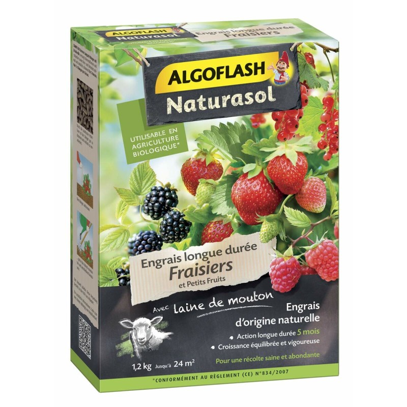 Engrais pour les plantes Algoflash Fraise, groseille, mûre, myrtille et framboise